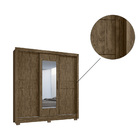 Guarda Roupa Paco 3 Portas Castanho Wood Bnn Decor