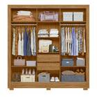 Guarda Roupa Paco 3 Portas Freijó Cinza Tana Decor