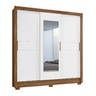 Guarda Roupa Paco 3 Portas Naturale Branco Bnn Decor