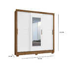 Guarda Roupa Paco 3 Portas Naturale Branco Bnn Decor