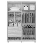 Guarda-roupa Pádua 4 Portas 3 Gavetas– Móveis Lanza - Noce Br