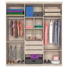 Guarda Roupa Paladino Casal Três Portas Deslizantes Amarula