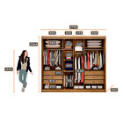 Guarda Roupa Palermo 3 Portas 6 Gavetas Com Espelho Clic Móve