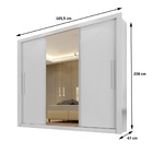 Guarda Roupa Panamá 3 Portas Espelho Central Sallêto Branco