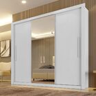 Guarda Roupa Panamá 3 Portas Espelho Central Sallêto Branco