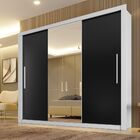 Guarda Roupa Panamá 3 Portas Espelho Central Sallêto Branco/g