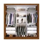 Guarda Roupa Panamá 3 Portas Espelho Central Sallêto Cinamono