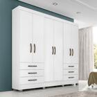 Guarda Roupa Panan Havaí Com 6 Portas E 6 Gavetas - Branco