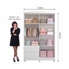 Guarda-roupa Para Bebês 4 Portas 2 Gavetas Happy Espresso Móv