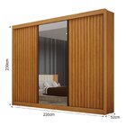 Guarda-roupa Para Casal Com Espelho San Marino 100% Mdf  Cina