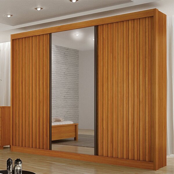 Guarda-roupa Para Casal Com Espelho San Marino 100% Mdf  Cina