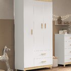 Guarda Roupa Para Quarto De Bebê 3 Portas 2 Gavetas Údine  Br