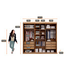 Guarda-roupa Paradizzo Gold Com Espelho 3 Portas E 6 Gavetas