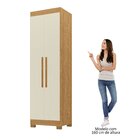 Guarda-roupa Paris 2 Portas Com Pés Cinamomo/off White