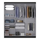 Guarda-roupa Paris 6 Portas 2 Gavetas Com Espelho Preto - Max