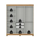 Guarda-roupa Paris 6 Portas Mdp Com Pés Cinamomo/off White