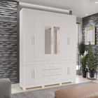 Guarda-roupa Parma Premium 10 Portas 3 Gavetas Com Espelho Sa