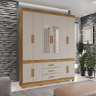Guarda-roupa Parma Premium 10 Portas 3 Gavetas Com Espelho Sa
