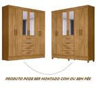 Guarda Roupa Pequeno 177cm Com Espelho Freijó Achard Shop Jm