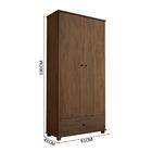 Guarda Roupa Pequeno 2 Portas Castanho Pequin Basoto