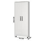 Guarda Roupa Pequeno 2 Portas Com Cabideiros Branco Delta Fên