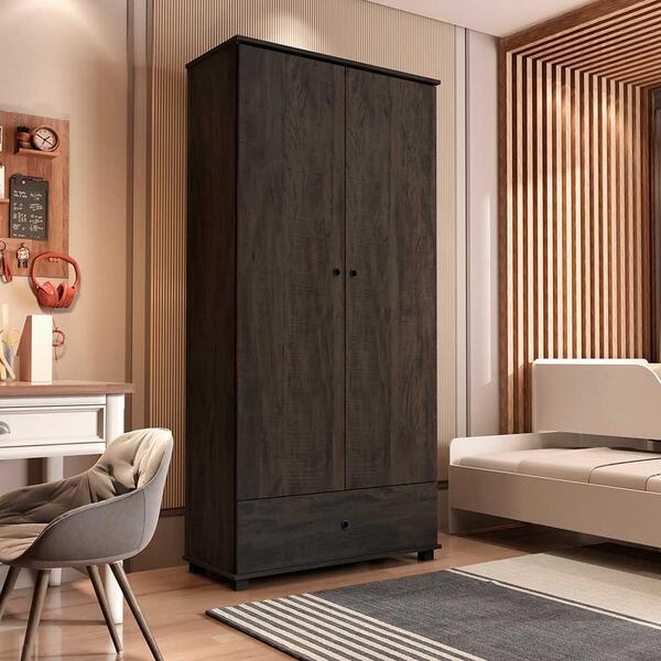 Guarda Roupa Pequeno 2 Portas Teka Pequin Basoto