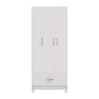Guarda Roupa Pequeno 3 Portas 1 Gaveta 75 Cm Branco Paixão Sh