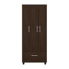 Guarda Roupa Pequeno 3 Portas 1 Gaveta 75 Cm Ébano Paixão Sho
