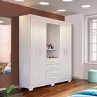 Guarda Roupa Pequeno 4 Portas 156cm Branco Barriston Shop Jm