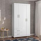 Guarda Roupa Pequeno 4 Portas 2 Gavetas Branco 2242-50 Araplac