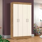 Guarda Roupa Pequeno 4 Portas Amendola Touch Off White Kobe S