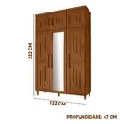 Guarda Roupa Pequeno Rústico Em Madeira Maciça Com Espelho Ca