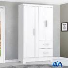 Guarda Roupa Pequeno Solteiro 3 Portas Branco Ártico New Prim
