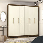 Guarda Roupa Pernambuco 6 Portas E 6 Gavetas Imbuia/champanhe