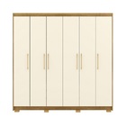 Guarda Roupa Pernambuco 6 Portas E 6 Gavetas Nature/champanhe