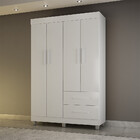 Guarda-roupa Pérola Solteiro 4 Portas 2 Gavetas Mobilihouse