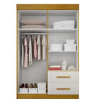 Guarda-roupa Pérola Solteiro 4 Portas 2 Gavetas Mobilihouse
