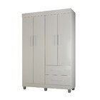 Guarda-roupa Pérola Solteiro 4 Portas 2 Gavetas Mobilihouse