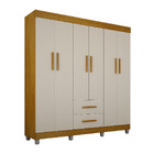 Guarda-roupa Pérola Solteiro 6 Portas 2 Gavetas Mobilihouse