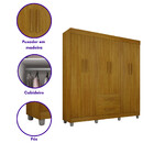 Guarda-roupa Pérola Solteiro 6 Portas 2 Gavetas Mobilihouse