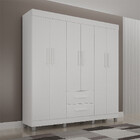Guarda-roupa Pérola Solteiro 6 Portas 2 Gavetas Mobilihouse