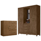 Guarda Roupa Perséfone E Cômoda Cecília Castanho Wood Bnn Dec
