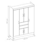 Guarda Roupa Pescara Branco/rosa/branco