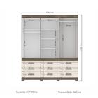 Guarda Roupa Plus 6.9 Com Pés Castanho/off White