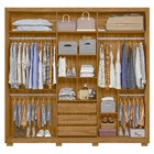 Guarda Roupa Poder 3 Portas De Correr Freijó Cinza Bnn Decor