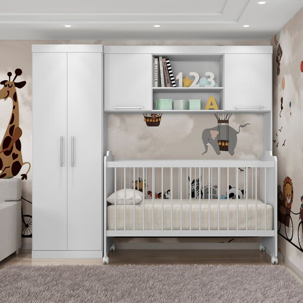 Guarda Roupa Poliman Star 4 Portas 2 Gavetas