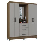 Guarda-roupa Poquema Madri 4 Portas 3 Gavetas