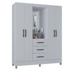 Guarda-roupa Poquema Madri 4 Portas 3 Gavetas
