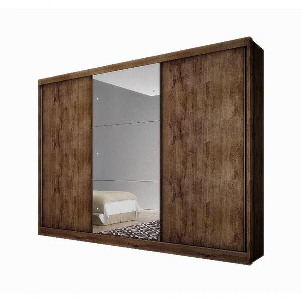 Guarda-roupa Porta De Correr 8gav C/esp Natus - Canela