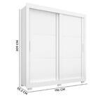 Guarda Roupa Porta De Correr Casal Branco Ártico Titanium Zan